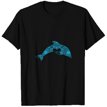 Discover Dolphin Pet Gift Mandala Dolphin Animal Sea Design T-Shirts