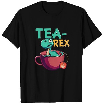 Discover Dinosaur Pet TeaRex Dinosaur Puns For TRex Lover Tea Partys T-Shirts