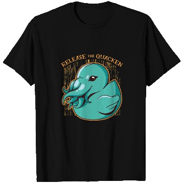 Discover Squid Pet Duck Gift Funny rubber duck Cthulhu kraken squid octopus design T-Shirts