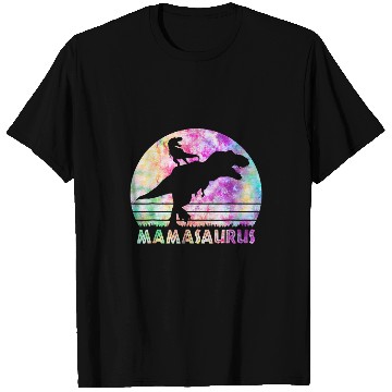 Discover Dinosaur Pet Mamasaurus Tie Dye Sunset Funny Dinosaur Mother T-Shirts