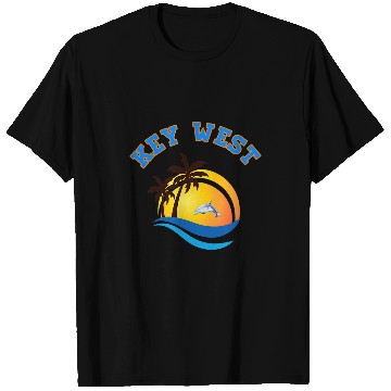Discover Dolphin Pet Gift Key West Florida Keys tropical sunset dolphin souvenir T-Shirts