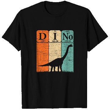 Discover Dinosaur Pet Periodic Table Elements Brontosaurus Paleontologist T-Shirts