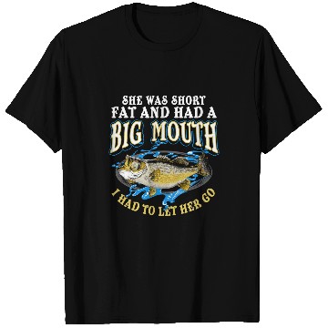 Discover Fishing Fun Short Fat Big Mouth Bass Fishing Short Sleeve frt T-Shirts