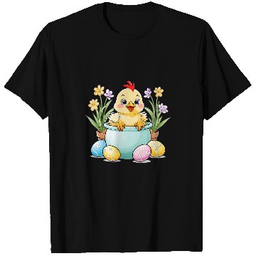 Discover Chicken Pet Egg Hunting Easter Bunny Ears Farm Animal Spring 8 T-Shirts