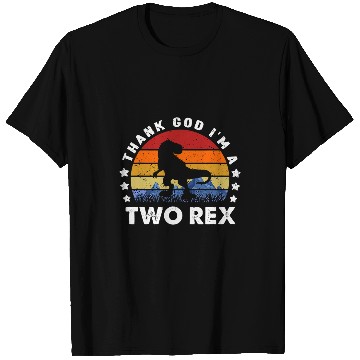 Discover Dinosaur Pet Thank god Im a two rexs 2 rex T-Shirts