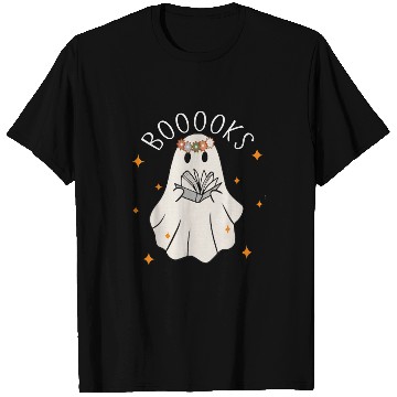 Discover Book Fun Cute ghosts Book Reading Teacher School Funny Halloween 3 T-Shirts