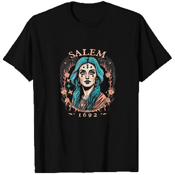 Discover Salem 1692 Witch Witches Wizard Magician T-Shirts