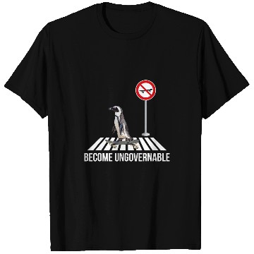 Discover Penguin Pet Become Ungovernable Penguin Skateboarding T-Shirts