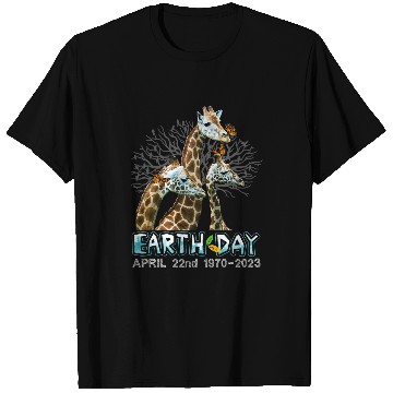 Discover Giraffe Pet Earth Day T-Shirts