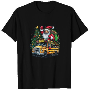 Discover Christmas Tree School Bus Driver Costume Adults And Kids T-Shirts