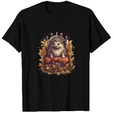 Discover Hedgehog Pet On Throne Cute Animal Lover Graphic Print Art 2 T-Shirts