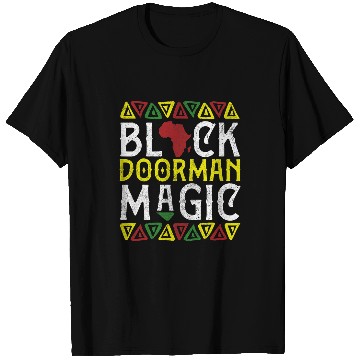 Discover Afro Black Doorman Magic Apparel African Melanin Janitor Men T-Shirts