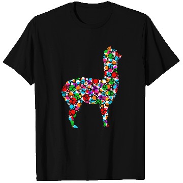 Discover Llama Pet Funny Rainbow Polka Dot Llama International Dot Day T-Shirts