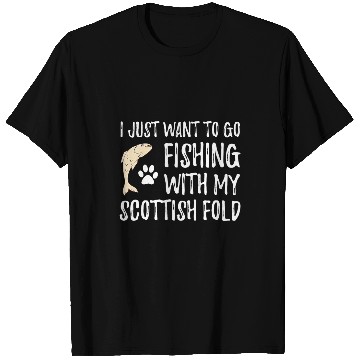 Discover Fishing Fun Scottish Fold For Boating Cat Mom Or Cat Dad T-Shirts