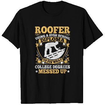 Discover Roof Construction and Roofing Quote for a Roofer 22 T-Shirts