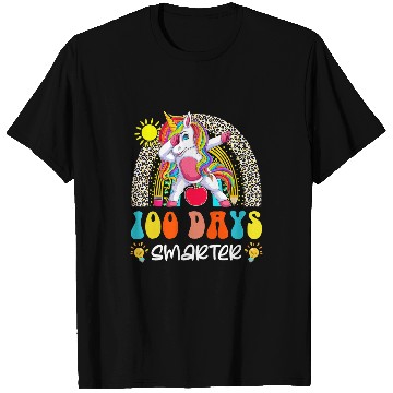 Discover Unicorn Pet 100 Days Smarter Rainbow Unicorn  100th Day School T-Shirts