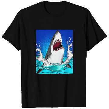 Discover Shark Pet Pop Art Great White Shark Scuba Diving 22 T-Shirts