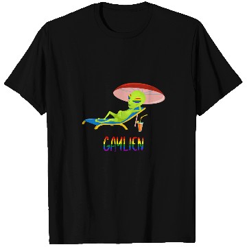Discover Aliens UFO Gay Pride Month Stuff Alien Men Women NonBinary Graphic T-Shirts