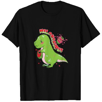 Discover Dinosaur Pet Melonsaurus Dinosaur Kids Watermelon T-Shirts