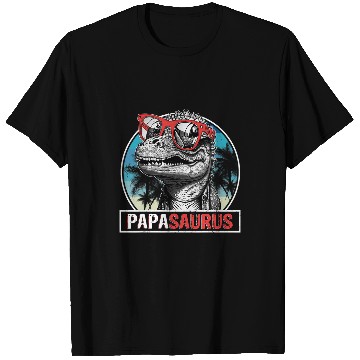 Discover Dinosaur Pet Mens Papasaurus rexs Cool Dad Dinosaur Fathers Day T-Shirts