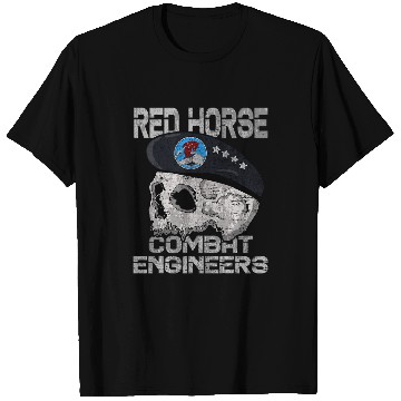Discover Horse Pet RED HORSE Combat Engineer US Military 2 T-Shirts