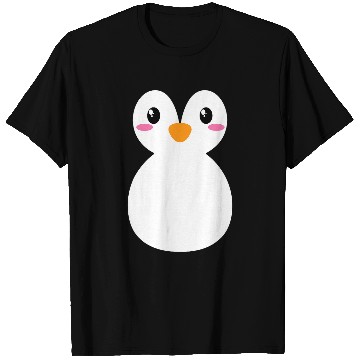 Discover Penguin Pet Face Design or Easy Costume Black T-Shirts