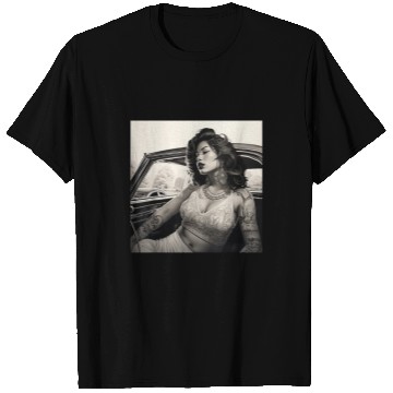 Discover Chicano Art Lowrider Pin up Chicana Model Mexican Design T-Shirts