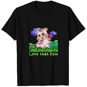Discover Cow Pet Strawberry Cow Design 01 T-Shirts