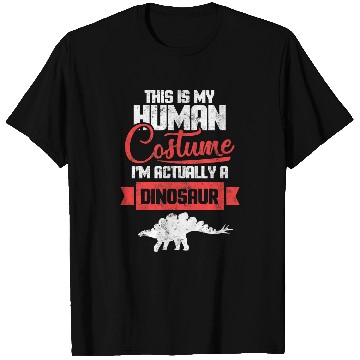 Discover Dinosaur Pet This Is My Human Costume Dinosaur Stegosaurus Distressed T-Shirts
