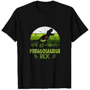 Discover Dinosaur Pet Preggosaurus rexs Mamasaurus Dinosaur Pregnancy Announcement T-Shirts