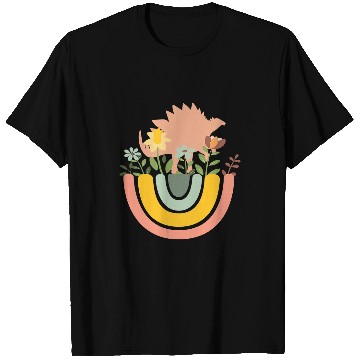 Discover Dinosaur Pet Stegosaurus Dino Rainbow Boho Bohemian Flowers T-Shirts