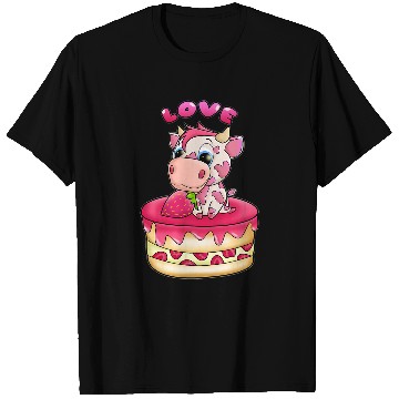 Discover Cow Pet Strawberry Cow Design 036 T-Shirts