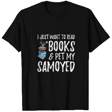 Discover Book Fun Samoyed Avid Book Reader Funny Dog Mom T-Shirts