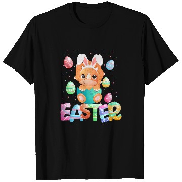 Discover Dinosaur Pet Easter Bunny Dinosaur Lover Funny Easter Triceratops T-Shirts