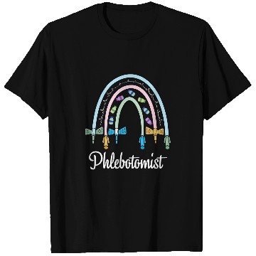 Discover nurses Job Phlebotomist Butterflies Needle Rainbow Phlebotomy nurses T-Shirts
