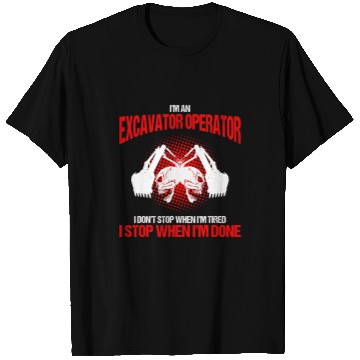 Discover Excavator Fun Sand Digger Design for Bachhoe Operator 4 T-Shirts