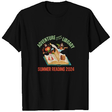 Discover Book Fun Adventure Begins At Your Library Summer Reading Program 04 04 T-Shirts