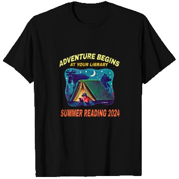Discover Book Fun Adventure Begins At Your Library Summer Reading Program 04 05 T-Shirts