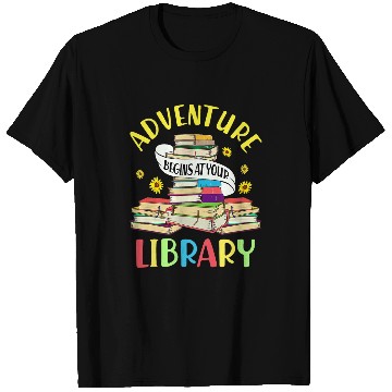 Discover Book Fun Adventure Begins At Your Library Summer Reading 04 4 T-Shirts