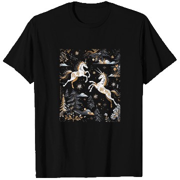 Discover Unicorn Pet Van Gogh Style Winter Solstice Christmas Unicorns 25 T-Shirts