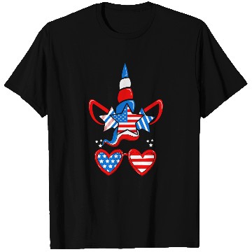 Discover Unicorn Pet Face 4th Of July Cute Girls Kids Teens Sunglasses T-Shirts