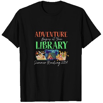 Discover Book Fun Adventure Begins At Your Library Summer Reading Program 04 T-Shirts