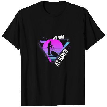 Discover Lawn Mower Fun We Ride At Dawn Vaporwave Lawn Mower Gardening Gardener T-Shirts