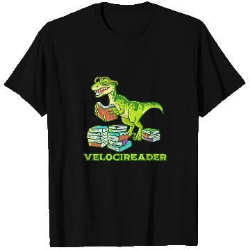 Discover Dinosaur Pet Reading Velocireader Dinosaur Book Reader Velociraptor Dino T-Shirts