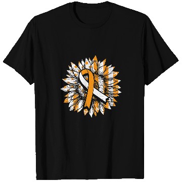Discover Multiple Sclerosis Ribbon Orange Ribbon Multiple Sclerosis Awareness Sunflower T-Shirts