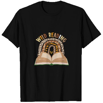 Discover Book Fun Wild Reading Books Reader Lover Safari Animal Print Rainbow T-Shirts