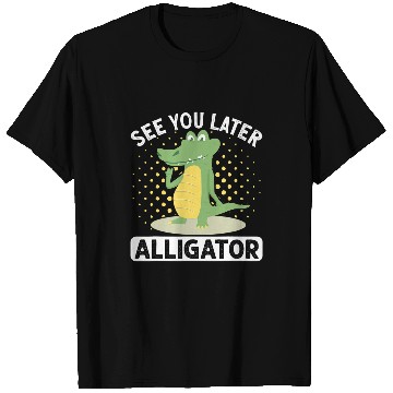 Discover Alligator Pet See You Later Alligator Crocodile Rainbow Leopard T-Shirts
