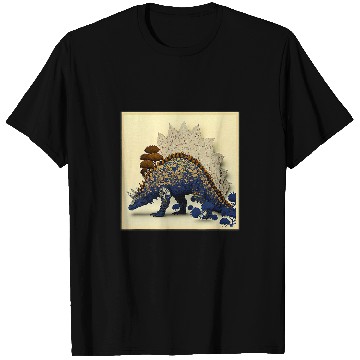 Discover Dinosaur Pet Surrealism Japanese Painting Stegosaurus T-Shirts
