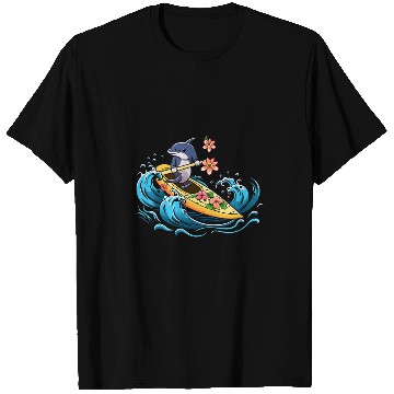 Discover Dolphin Pet Kayaking Dolphin Kawaii Kayaker Kayak Canoe Canoeing T-Shirts