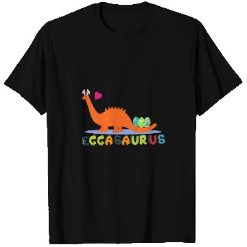 Discover Dinosaur Pet Easter brontosaurus eggs bunny ears eggasaurus cute T-Shirts